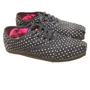 SALE TOMS polka dot lace-up cordones
